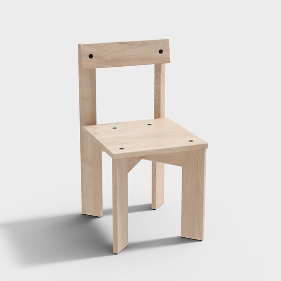 Wooden Chair 3D model for Modern Aesthetics