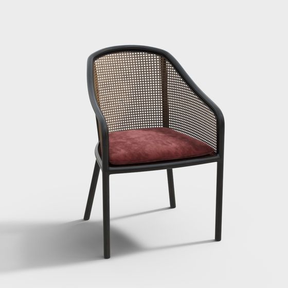 Кресло из бамбука в стиле середины века