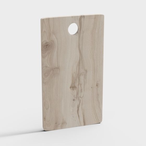 Elegant Wooden Cutting Board 3D model