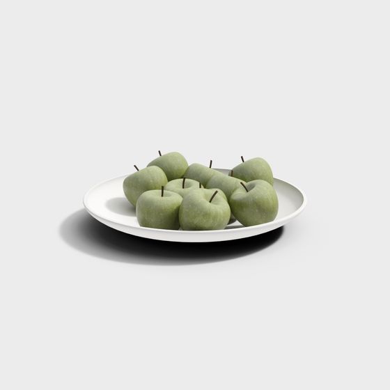 Apple Plate 3D Model for Vibrant Designs