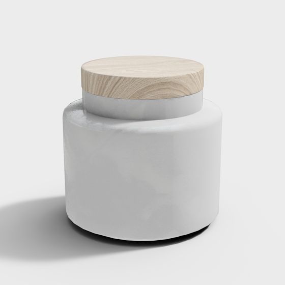 Stylish Concrete Storage Jar 3D model