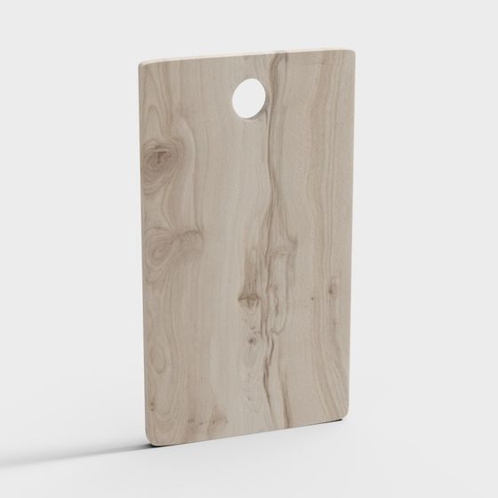 Elegant Wooden Cutting Board 3D model