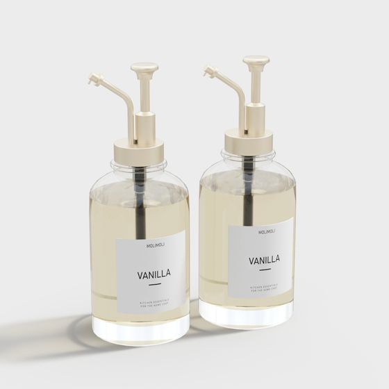 Stylish Vanilla Soap Dispenser 3D model