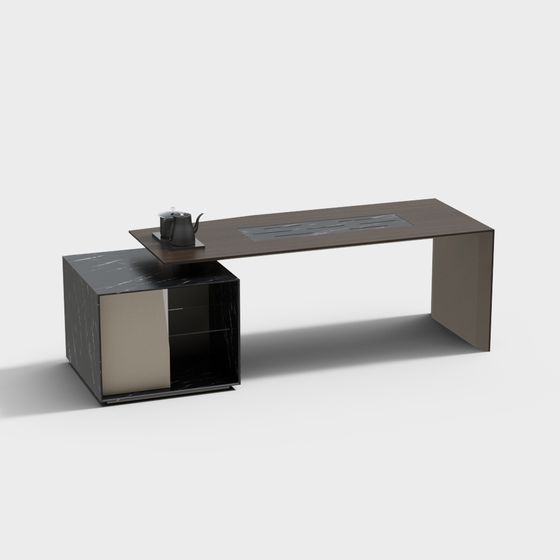 Minimalist Office Desk 3D model