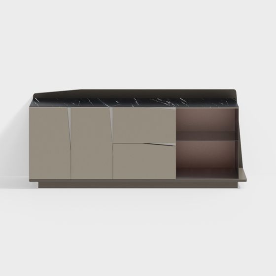 Urban Living Room Cabinet 3D model