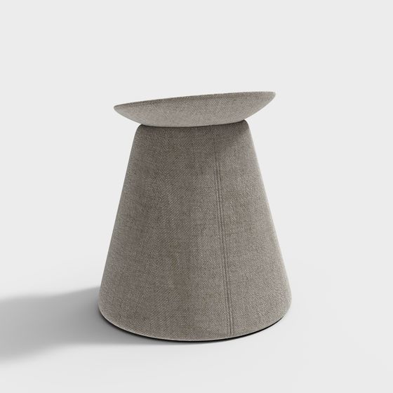 Stylish Cone-Shaped Fabric Side Table 3D model