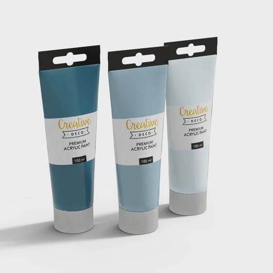 Creative Deco Acrylic Paint Tubes 3D model