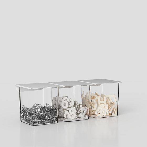Transparent Storage Box 3D model for Modern Design