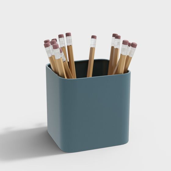 Elegant Pencil Holder 3D model for Creative Spaces