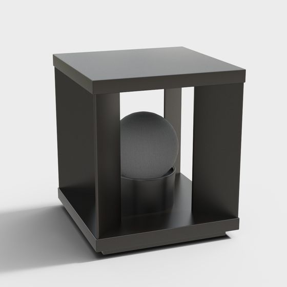 モダンブラック中庭ランプ