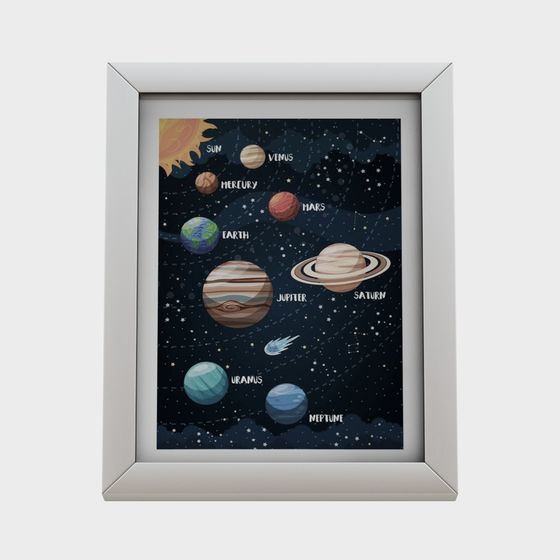Stylish Solar System 3D Model for Creative Projects