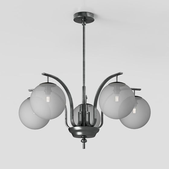 Stylish Vintage Modern Chandelier 3D model
