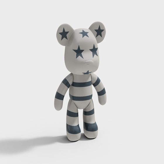 Star Bear Low-Poly 3D Model