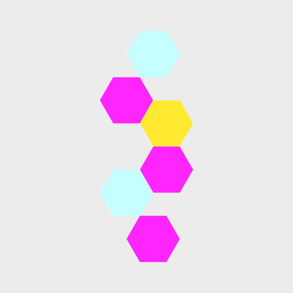 Low Poly Hexagonal Puzzle 3D model