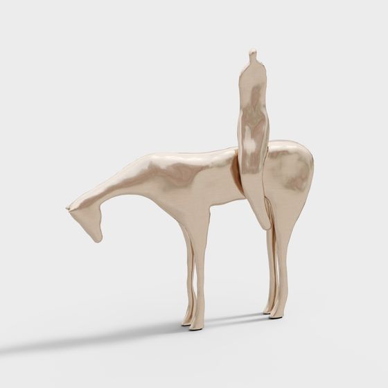 Metal Horseman 3D model for Creative Projects