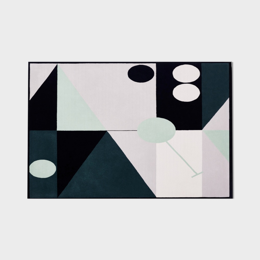 현대적인 기하학적 무늬 카펫