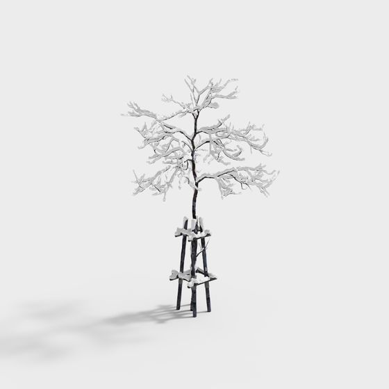 Winter Snow Tree 3D model