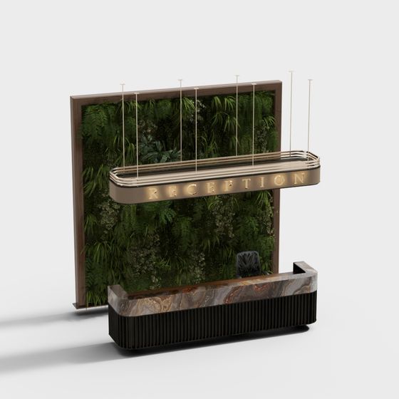 Lush Reception 3D Model for Contemporary Spaces