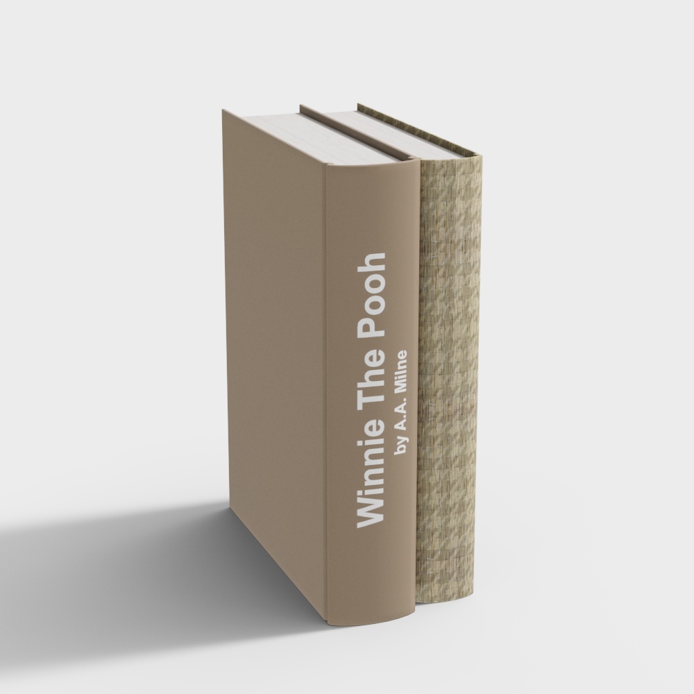 Winnie The Pooh Classic 3D Model – Vintage Book Design