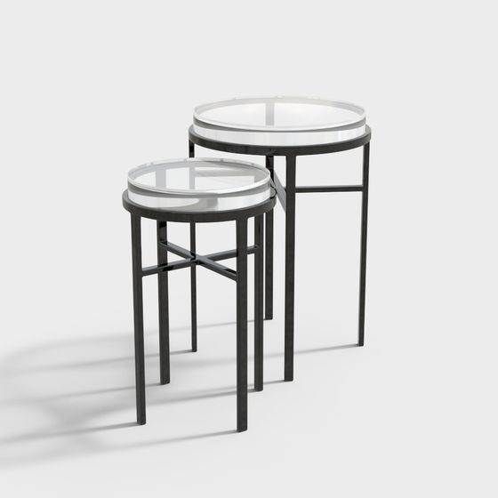 Nest of Tables 3D model for Modern Interiors