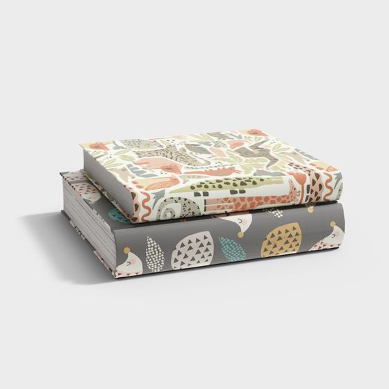 Fairy Tale Book Stack 3D model