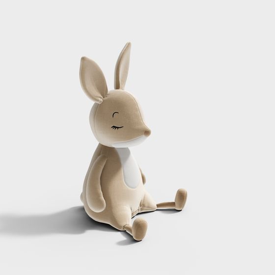 Charming Low-Poly Kangaroo 3D Model