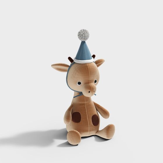 Adorable Spots Giraffe 3D model in Fantasy World