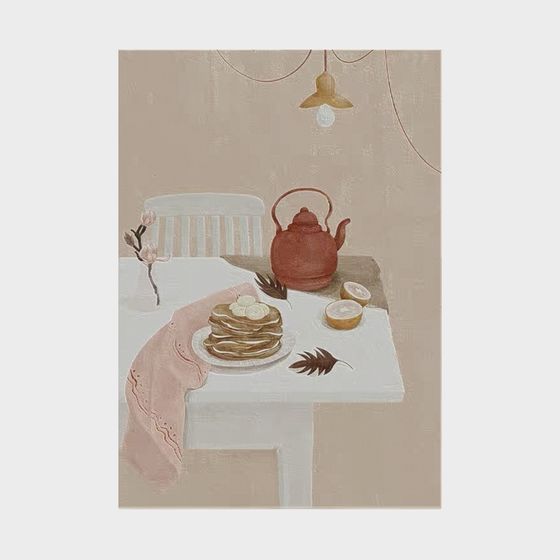 Ästhetisch einfacher und erfrischender Wandteppich