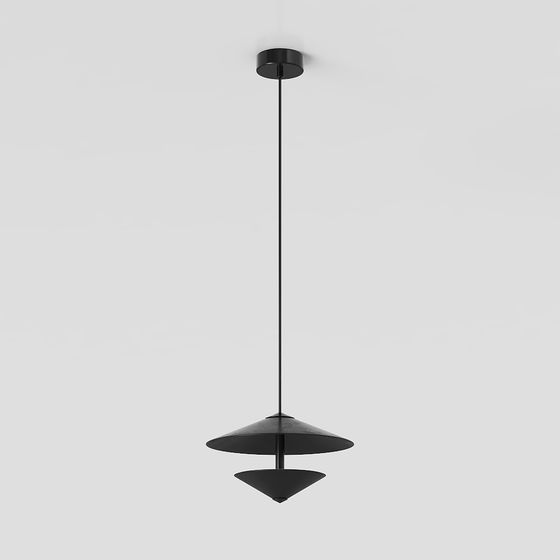 Stylish Black Chandelier 3D model for Modern Spaces