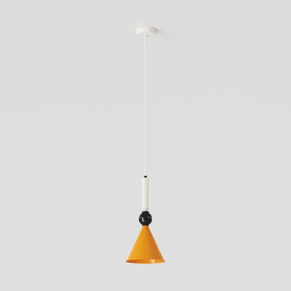 Skandinavische orange Pendelleuchte