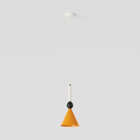 Skandinavische orange Pendelleuchte