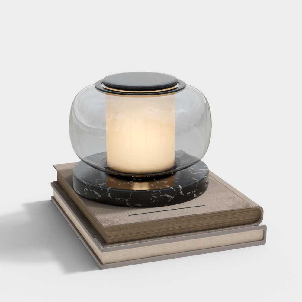 Modern Industrial Style Brown Glass Table Lamp