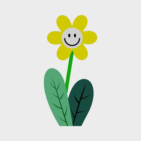 애니메이션 만화 꽃 벽 장식