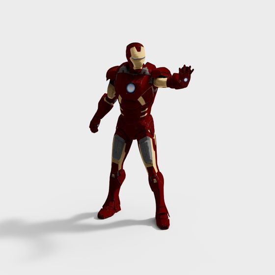 Low Poly Iron Man 3D model with High Detail