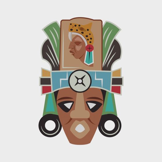 Mayan Warrior Mask 3D model
