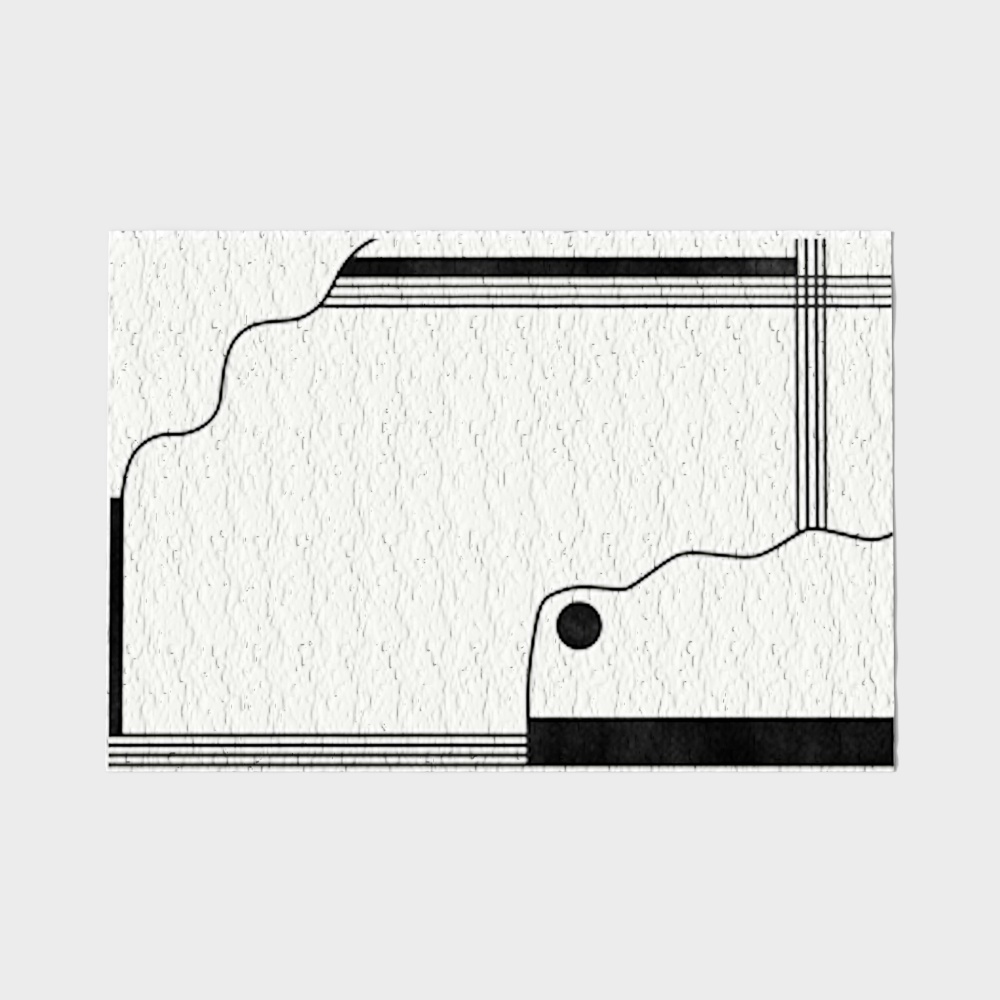 Black and White Square Carpet