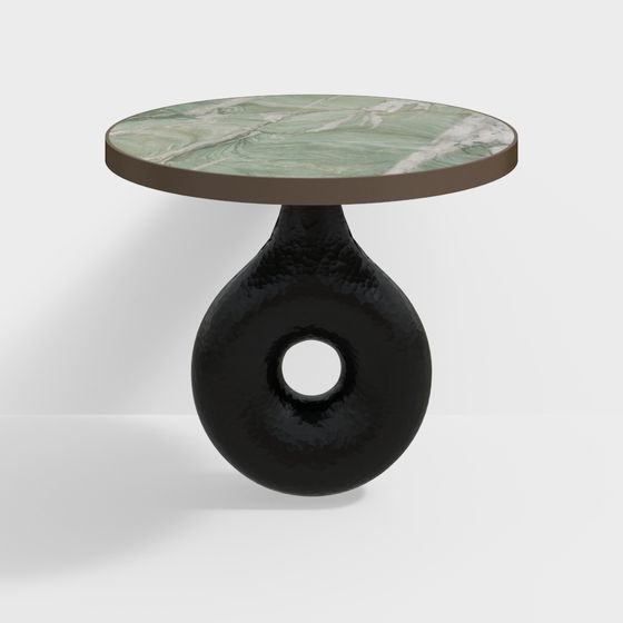 Elegant Floating Round Table 3D model for Modern Design