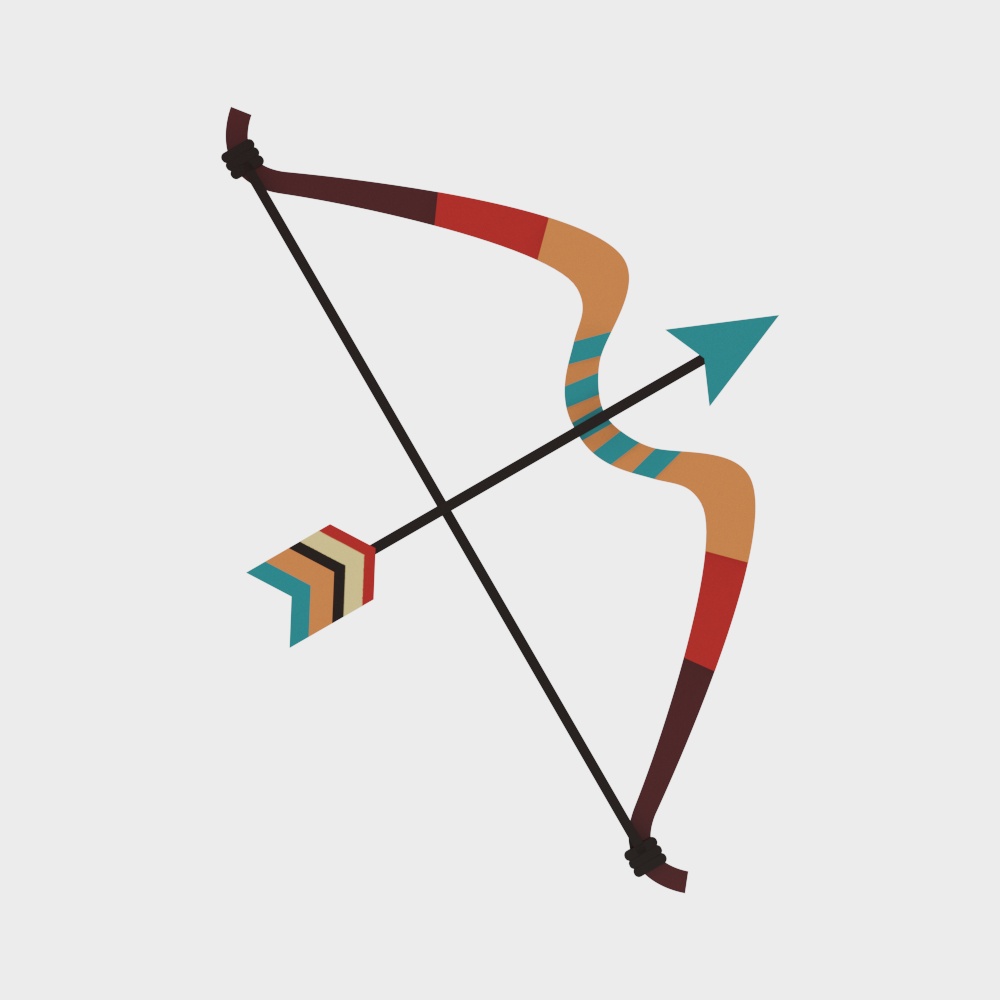 Fantasy Bow and Arrow 3D Model