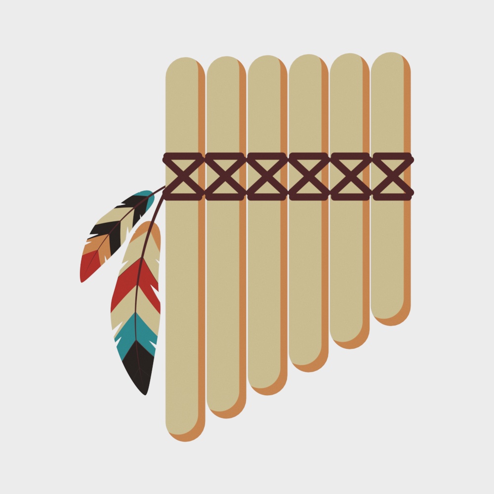 Low Poly Wind Chime 3D model