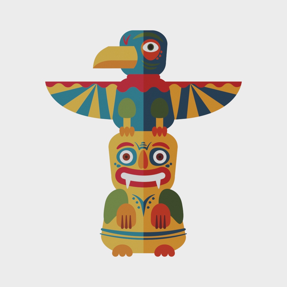 Native American Tribe Small Bird Element Wall Sticker