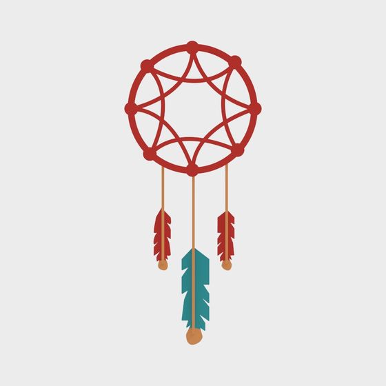 美洲原住民裝飾元素牆貼