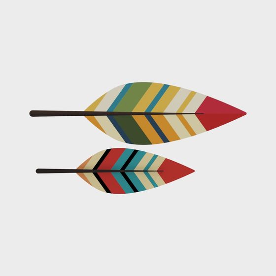 Vibrant Rainbow Arrow 3D Model