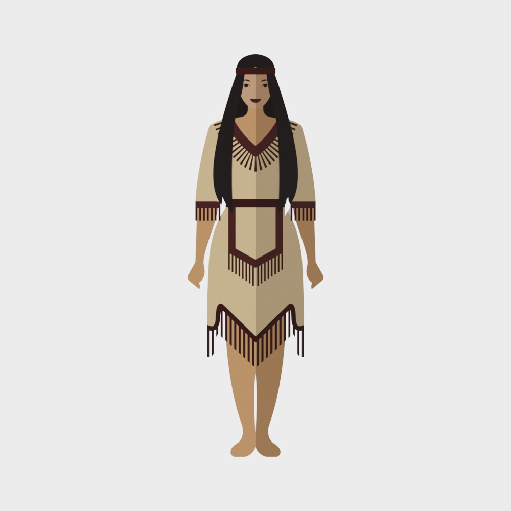 Native American Woman 3D model