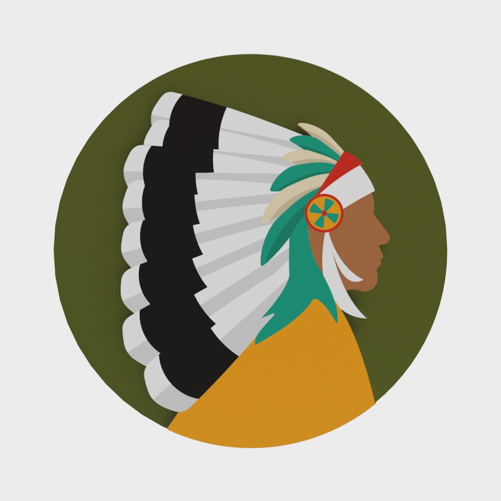 東南アジア族の丸い壁のステッカー