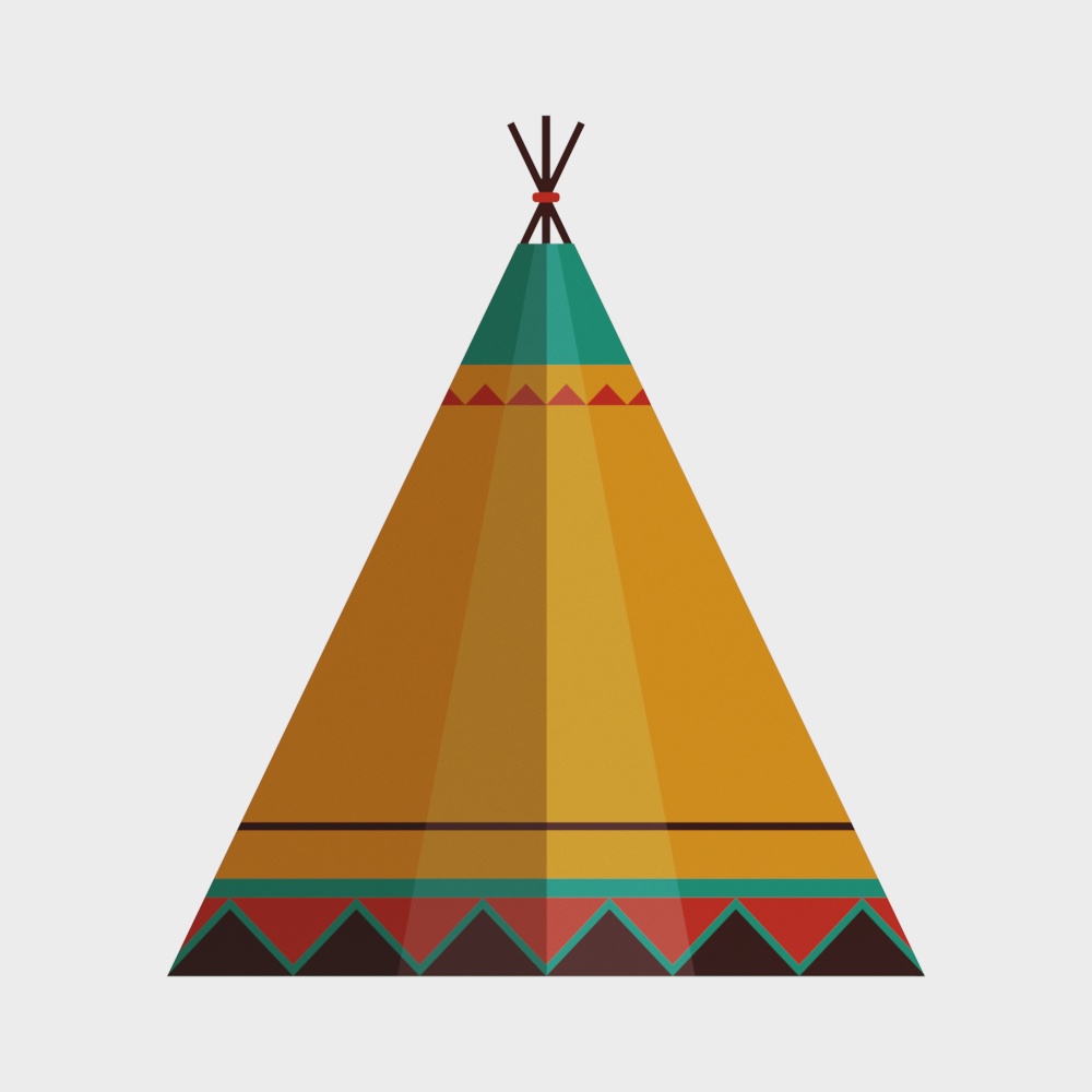 Southeast Asian Tribal Tent Element Wall Sticker