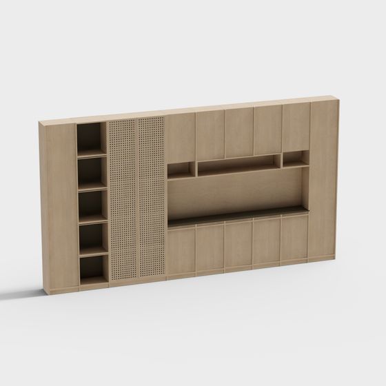 Modern Urban Bookshelf 3D model