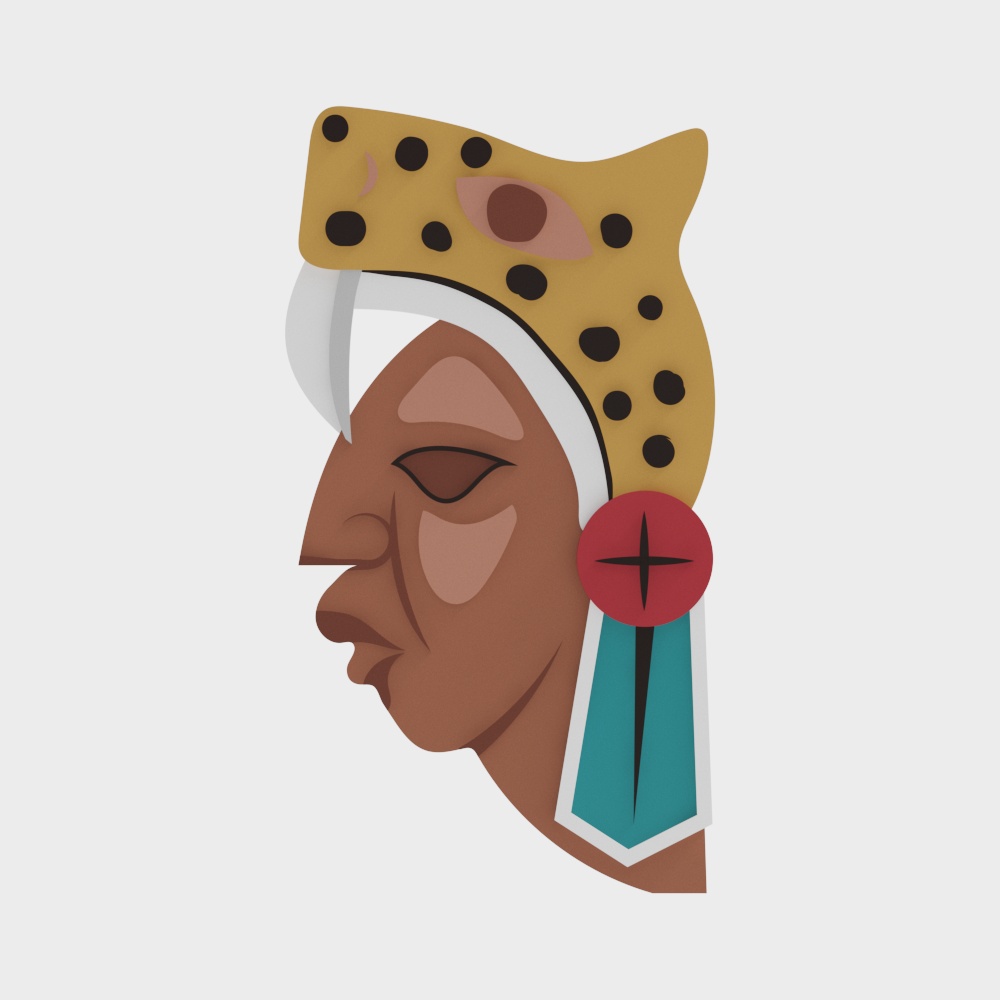 Adesivo Murale con Maschera Profilo Indiana