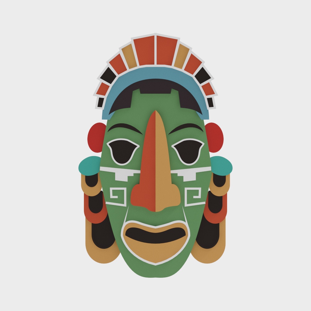 Carta da Parati con Maschera Indiana