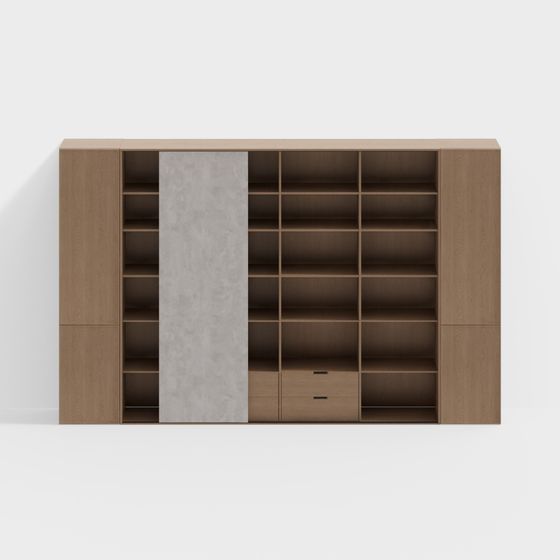 Современный средневековый стиль книжного шкафа из массива дерева