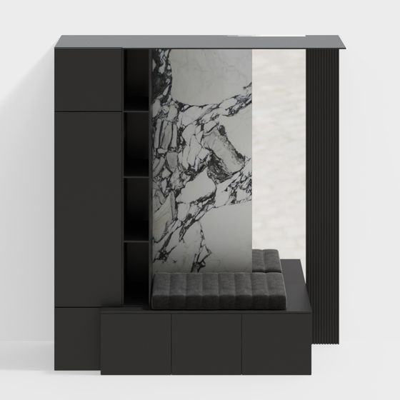 City Corner Storage Cabinet 3D model